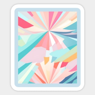 A burst of delicate pastel fireworks Sticker